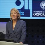 The OxIS 2019 launch opens with notes from Jasmine Whitbread, Chair of BT's Digital Impact and Sustainability Committee